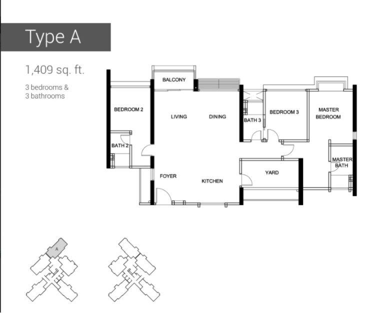 layout-A-1409sf-3bed3bath-768x626